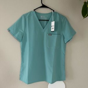 Figs Sea Glass Scrub Top